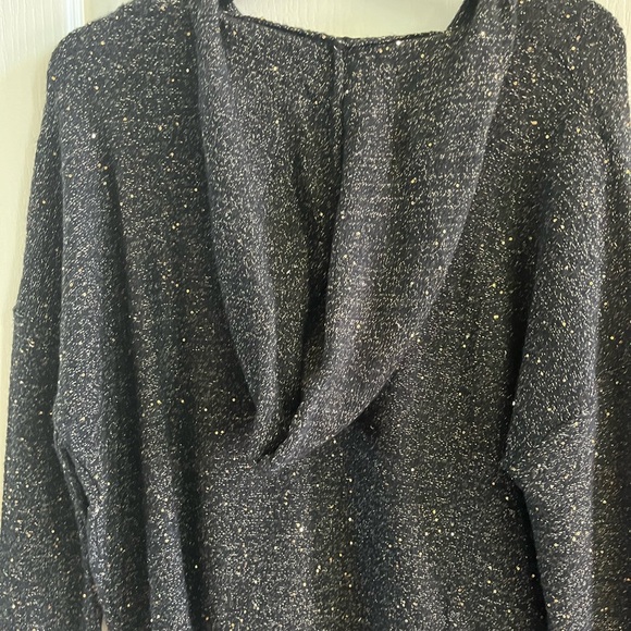 Gold Sparkle Hoodie Sweater - Picture 5 of 9